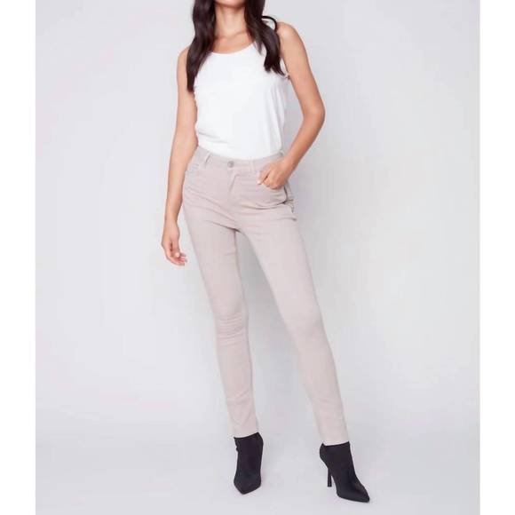 Charlie B Twill Pedal Pusher Pants - Celadon